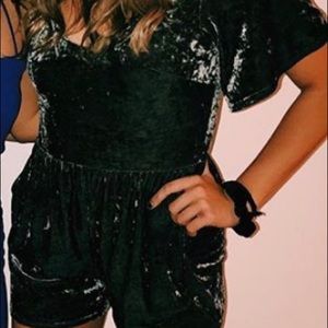 American Eagle Velvet Romper!